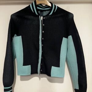 Alexander Wang Baseball/Bomber Sweaterknit Jacket